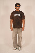 Dopamine Acid Wash Oversized T-Shirt – Black